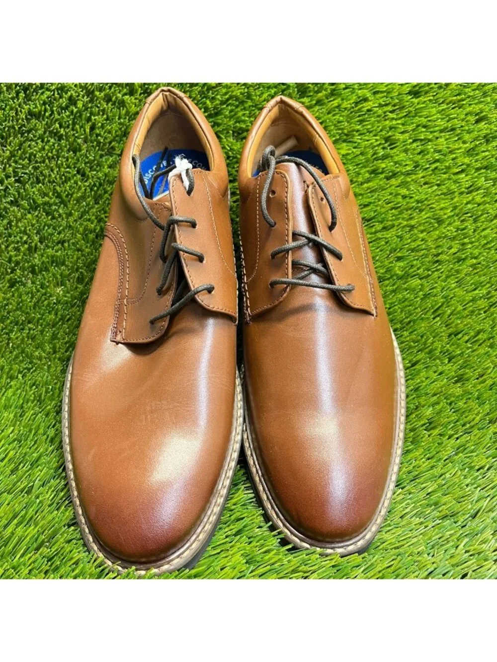 Nunn Bush Calderone Mens Size 9.5 Brown Casual Classic Plain Toe Oxford Shoes